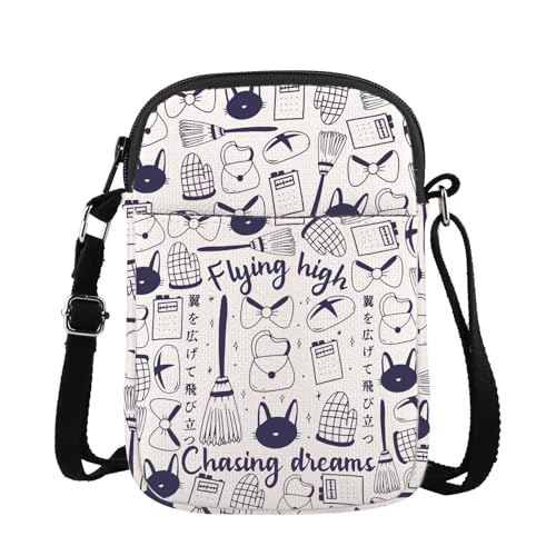 MYSOMY Kiki's Checklist Crossbody Bag Japanese Anime Shoulder Bag Kiki's Bakery Anime Inspired Gift Anime Merchandise, Flying High Cb, 16.5 x 21 x 5.5 centimeters (6.5 x 8.3 x 2.16 inches) von MYSOMY