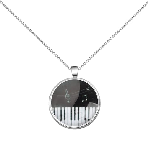 MYSOMY Klavier-Geschenk, Klavier-Charm-Halskette für Frauen, Klavierschmuck für Klavierliebhaber, Geschenk, Musiker, Pianisten, Geschenke für Klavierspieler, 2.4, Metall von MYSOMY