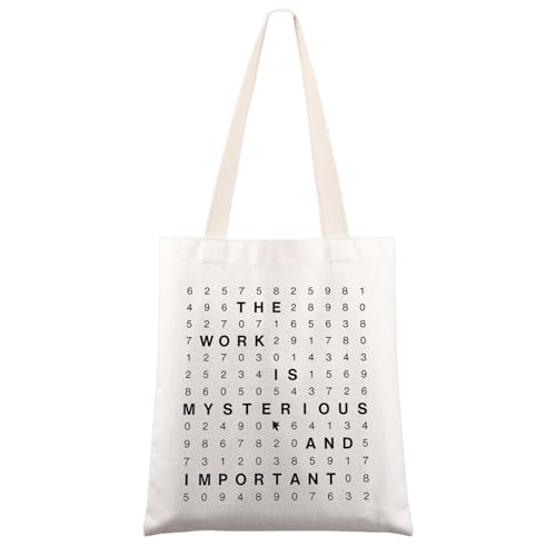 MYSOMY Lumon Tote Bag Makrodata Refinement Gifts Computer Scary Numbers Gifts The Work Is Mysterious And Important Shoulder Bag, Und Wichtig Uk1, INCH von MYSOMY