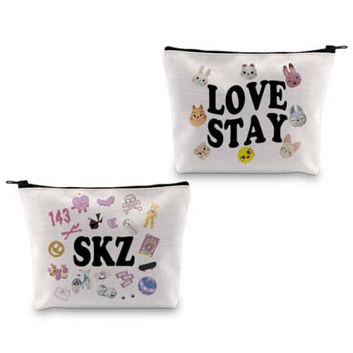 MYSOMY SKZ K-POP Einkaufstasche für Jungen, Motiv: Love Stay aus Segeltuch, Geschenk für SKZ-Fans, Schultertasche, K-POP, Musikliebhaber, Merch, Skz Bag, Einheitsgröße, Modern von MYSOMY