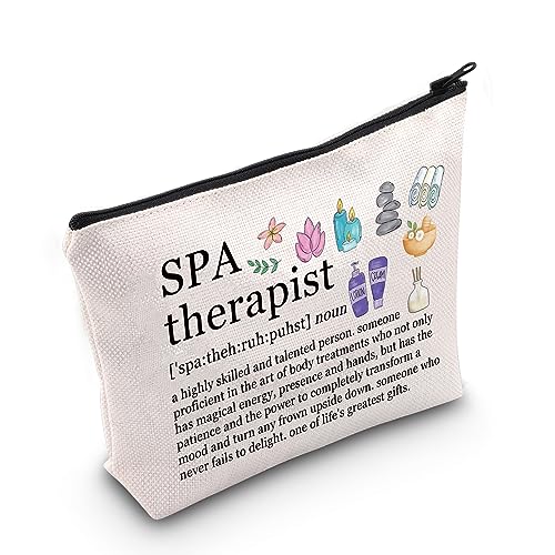 MYSOMY SPA Therapeut Geschenk SPA Therapeut Make-up Tasche Physiotherapeut Kosmetiktasche SPA Reißverschluss Tasche für Frauen Reise Kosmetiktasche, UK Spa Tasche, Einheitsgröße, Kulturbeutel von MYSOMY