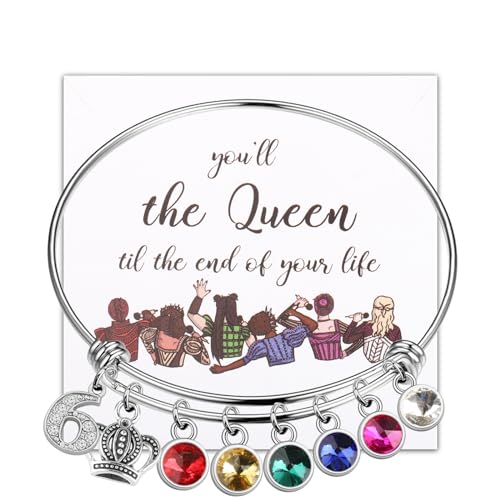 MYSOMY SIX The Musical Gift Six The Musical Earrings Broadway Musical Lover Gift Six Musical Merchandise Musical Queens Gift, 2.4inches, Metall von MYSOMY