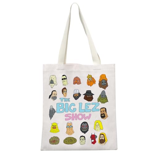 MYSOMY The Big Lez Show Characters Tote Bag The Big Lez Show Merchandise Australia TV Show Fans Geschenk, Big Lez Tb3, 13.7inch*15.7inch von MYSOMY