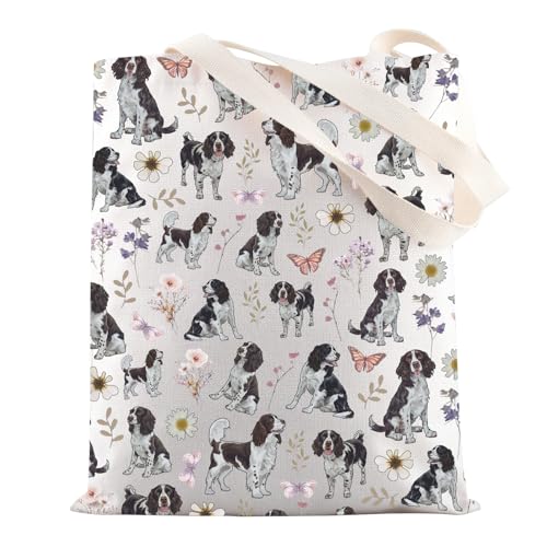 MYSOMY Tragetasche mit englischer Aufschrift "English Springer Spaniel", Geschenk für Springer Spaniel, Mutter, Umhängetasche, Springer Mama, Geschenke, Springer Dog Tg3, INCH von MYSOMY