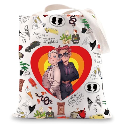 MYSOMY Unaussprechliche Ehemänner-Tragetasche Omens TV-Show-Geschenke Crowley Snake Geschenke Ineffable Husbands Merch A.Z. Fell & Co. Buchhandlungsgeschenke, Long Fon UK, INCH von MYSOMY