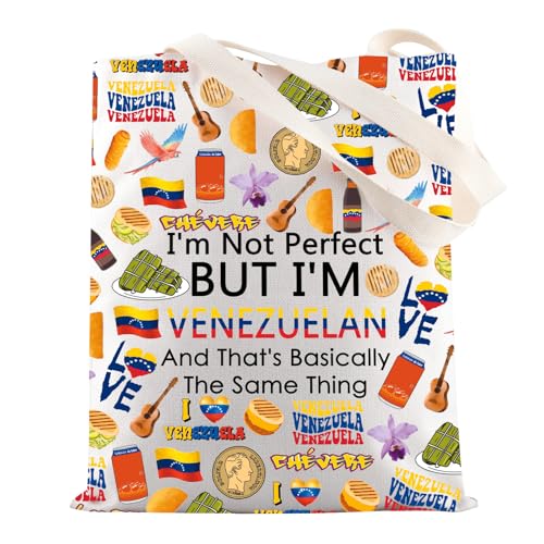 MYSOMY Venezuelanische Tragetasche Venezuela Trip Gifts I'm Not Perfect But I'm Venezuelan Gifts Venezuela Travel Bag, Venezuelan und Tg3, INCH von MYSOMY