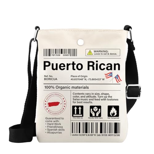 MYSOMY WSNANG Boricua Taino Lover Crossbody Bag Puerto Rico Karibik Reise Messenger Bag City Souvenirs Geschenk, Puerto Rican, 14.7 x 2 x 21centimeters (5.8 x 0.8 x 8.3 inches) von MYSOMY