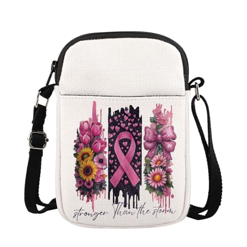 MYSOMY WSNANG Brustkrebs-Bewusstseinsgeschenk, rosa Schleife, Schmetterling, Umhängetasche, Brustkrebskrieger, Geschenke, UK-Brustumfang, 14.7 x 2 x 21centimeters (5.8 x 0.8 x 8.3 inches) von MYSOMY