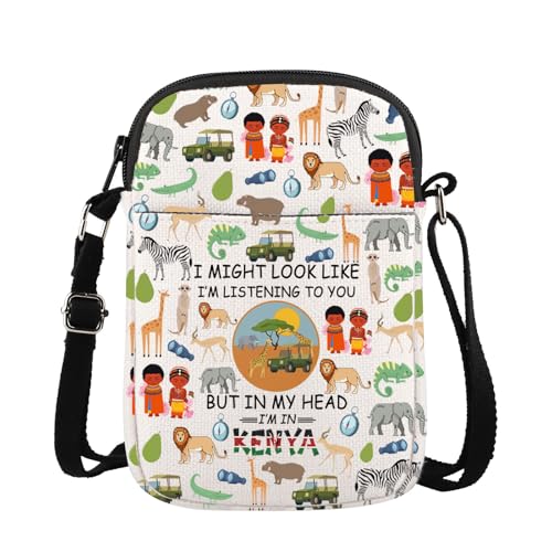 MYSOMY WSNANG Kenianische Geschenk-Tragetasche, Kenia-Reise, Crossbody-Tasche, Kenia, Urlaub, Kuriertasche, Kenia-Liebhaber, Geschenk, UK Kenia Cb, 14.7 x 2 x 21centimeters (5.8 x 0.8 x 8.3 inches) von MYSOMY