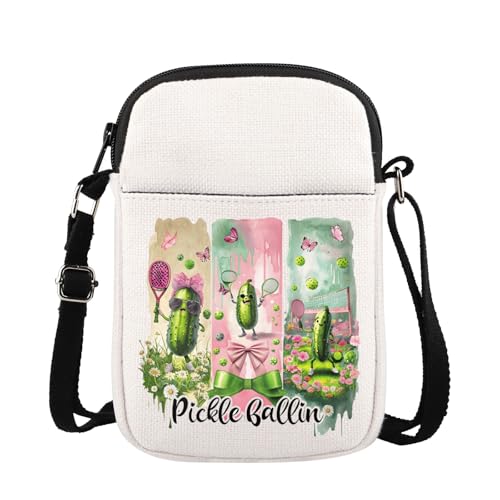 MYSOMY WSNANG Lustige Pickleball Pickle Ballin Reißverschluss Messenger Bag Pickleball Zubehör Crossbody Bag, UK Pickleball Cb, 14.7 x 2 x 21centimeters (5.8 x 0.8 x 8.3 inches) von MYSOMY