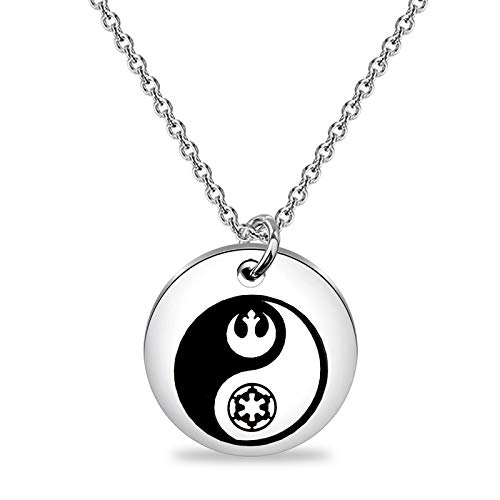MYSOMY War Rebel Alliance Galactic Empire Yin Yang Necklace Wars Inspired Gift for Wars Fans Girls Women Geek Gift for Her von MYSOMY