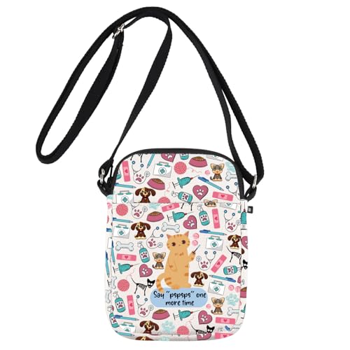 Vet Tech Umhängetasche für Tierärztliche Techniker, Geschenk für Tierärzte, Geschenk "Say Pspsps One More Time", "Pspsps" Cb1, 111 von MYSOMY