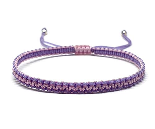MYSTIC JEWELS - Armband Macrame - Kabbalah-Garn mit 2 Farben, Amulett, Schutz gegen böse Augen, Glück, Good Luck (Flieder - Rosa) MYSTIC JEWELS - Armband Macrame - Kabbalah-Garn mit 2 Farben, Amulett, Schutz gegen böse Augen, Glück, Good Luck (Flieder - Rosa) von MYSTIC JEWELS