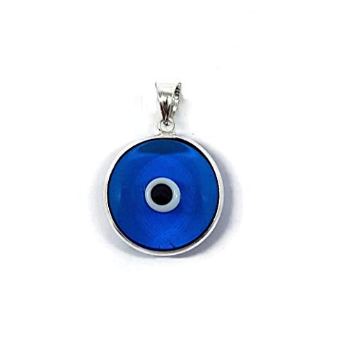 MYSTIC JEWELS by Dalia Anhänger „Böses Auge aus Kristallglas, für das Glück – Sterling-Silber 925 – Durchmesser des Anhängers 15 mm MYSTIC JEWELS by Dalia Anhänger „Böses Auge aus Kristallglas, für das Glück – Sterling-Silber 925 – Durchmesser des Anhängers 15 mm von MYSTIC JEWELS