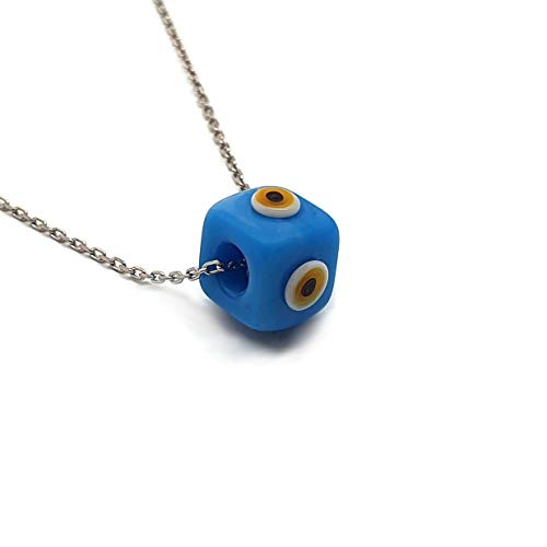 MYSTIC JEWELS by Dalia Halskette aus blauem Kristall für Glück - 925 Sterling Silber, Kristall von MYSTIC JEWELS