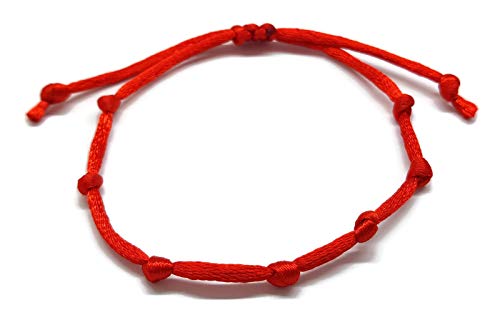 Mystic Jewels by Dalia – Kabbalah-Armband – Band aus rotem Garn – Unisex – verstellbar – Schutz vor dem bösen Blick, Glücksbringer Mystic Jewels by Dalia – Kabbalah-Armband – Band aus rotem Garn – Unisex – verstellbar – Schutz vor dem bösen Blick, Glücksbringer von MYSTIC JEWELS