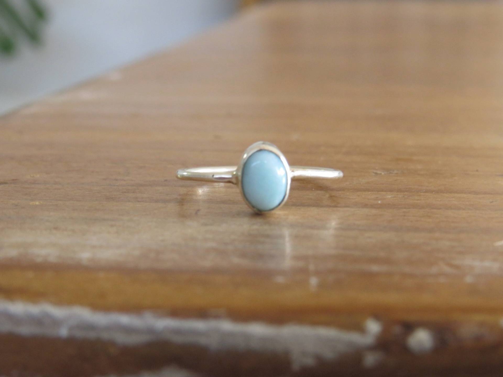 Kinder Sterling Silber Ring Larimar Aquamarin Stein von MYSTICAstore