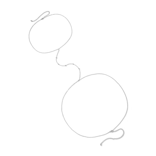 Boho Sklavenkette Körperkette Silber Bikini-BH-Kette Halskette Lange Perle Geschirr BH Halskette Strand Körperkette Schmuck Für Frauen Und Mädchen Sommer von MYSUNBAR