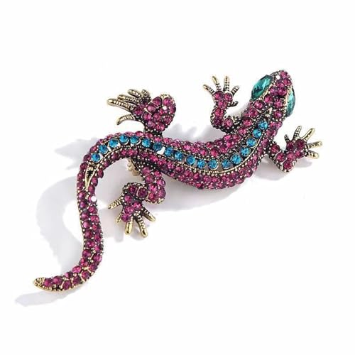 Handgearbeitete, Gecko | Salamander Brosche mit farbigen Zirkonia Kristallen Handgearbeitete, Gecko | Salamander Brosche mit farbigen Zirkonia Kristallen von MYSUNBAR