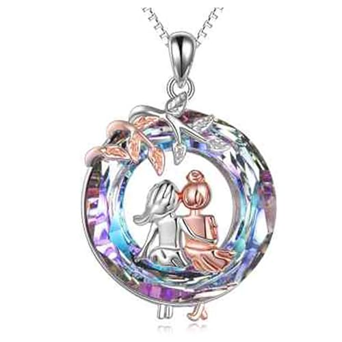 MYSUNBAR 925 Sterling Silber Schwester Halskette Baum des Schmuck für Frauen Meine Schwester Geburtstagsgeschenk von Schwester,Weihnachtsgeschenke für Freundinnen von MYSUNBAR