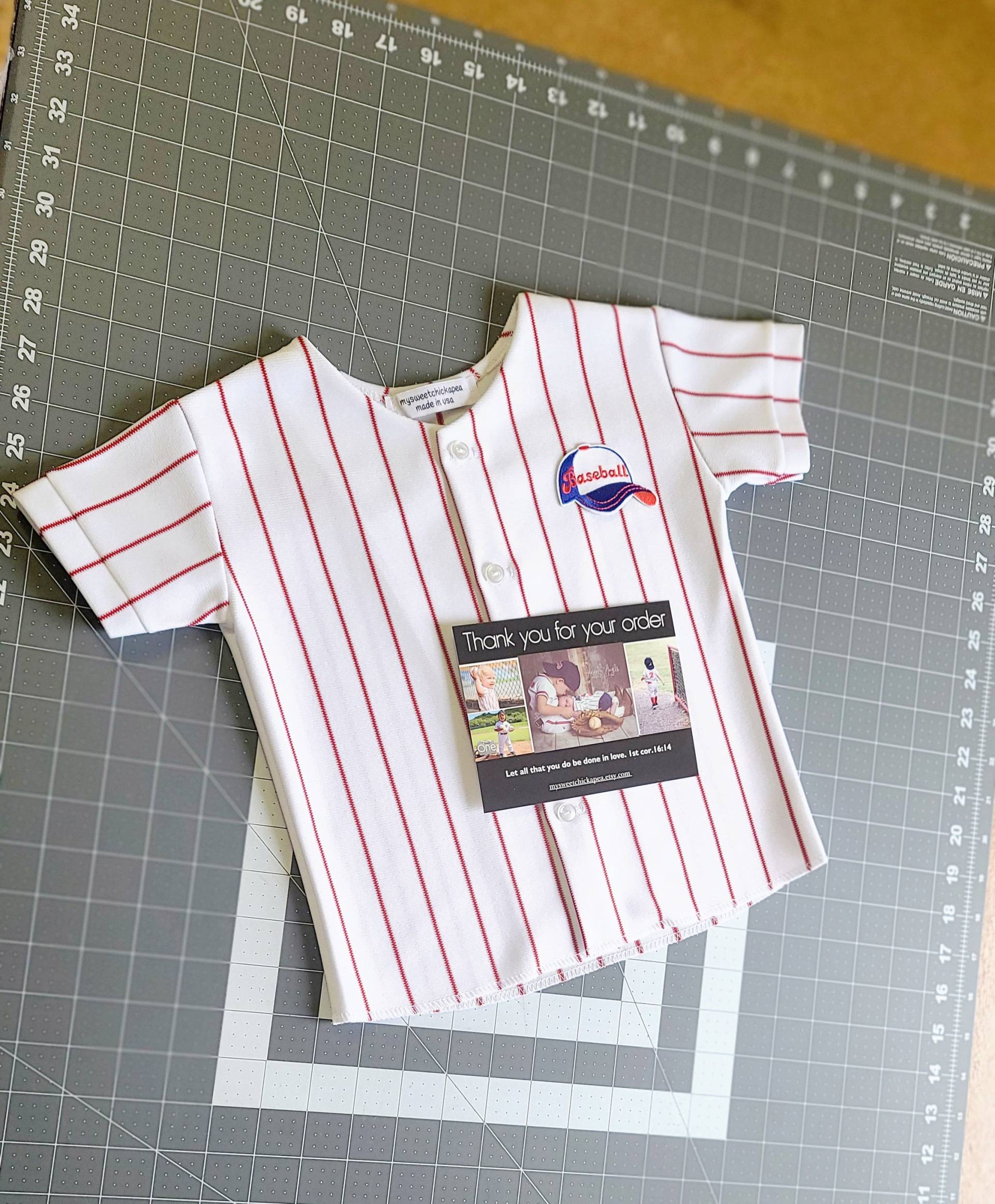 Jungen Baseball Uniform Geburtstag Kleinkind Rot Nadelstreifen Hose & Jersey Enthält Anzahl Nur Frage B4 Sie Kaufen Bestimmtes Datum Benötigt von MYSWEETCHICKAPEA