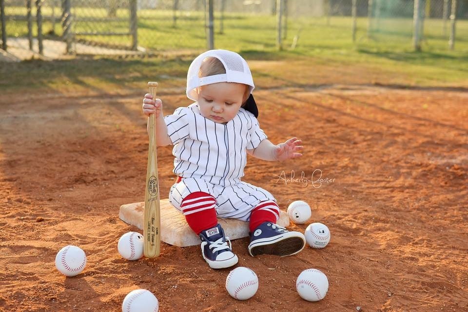 Jungen Baseball Uniform Kleinkind 2 Tlg. Outfit Navy Nadelstreifen Hose Jersey Beinhaltet Nummer Fragen Sie B4 Kaufen Bestimmtes Datum Benötigt von MYSWEETCHICKAPEA