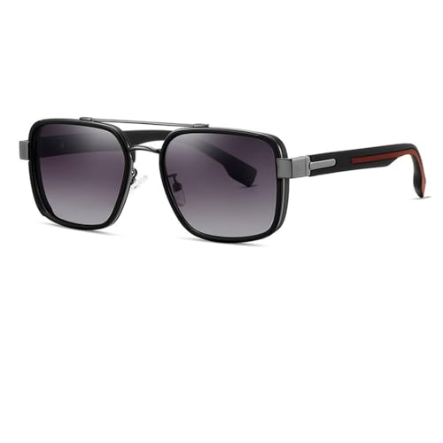 Polarisierte Sonnenbrille für Herren mit Metallrahmen, modische Brillen von MYSXSWHL