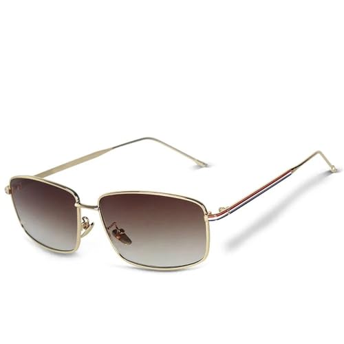 Polarisierte Sonnenbrille für Herren mit Metallrahmen, modische Brillen von MYSXSWHL