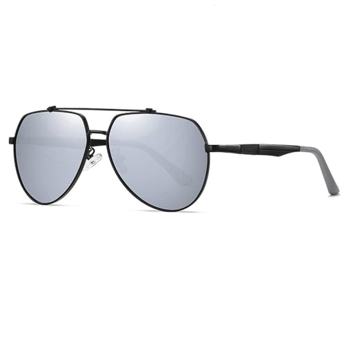 Polarisierte Sonnenbrille für Herren mit Metallrahmen, modische Brillen von MYSXSWHL