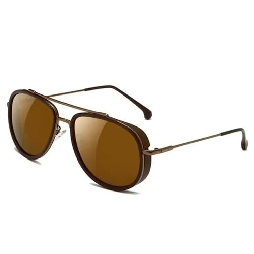 Polarisierte Sonnenbrille für Herren mit Metallrahmen, modische Brillen von MYSXSWHL