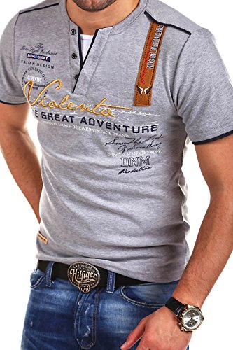 MT Styles 2in1 T-Shirt Adventure Grau R-2693 [Grau, 3XL] von MYTRENDS Styles