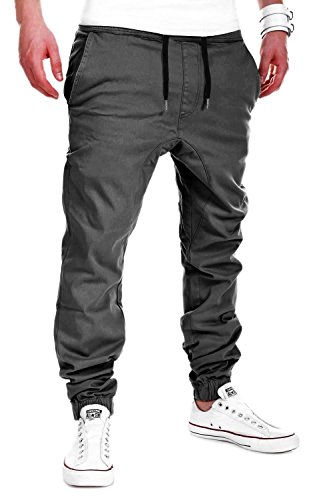 MT Styles Herren Harem Jogger Chino-Hose Jeans-Hose C-60 [Dunkelgrau, W30] von MYTRENDS Styles