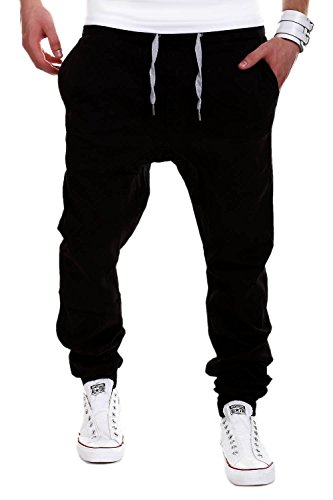 MT Styles Herren Harem Jogger Chino-Hose Jeans-Hose C-60 [Schwarz, W30] von MYTRENDS Styles