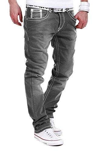 MT Styles Jeans Straight-Fit Hose RJ-133 [Grau, W34/L34] von MYTRENDS Styles
