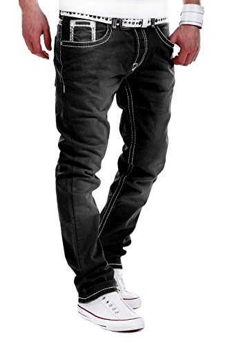 MT Styles Jeans Straight-Fit Hose RJ-133 [Schwarz, W34/L32] von MYTRENDS Styles