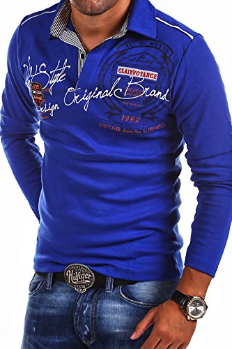 MT Styles Langarm Poloshirt Ambition T-Shirt R-0682 [Blau, M] von MYTRENDS Styles