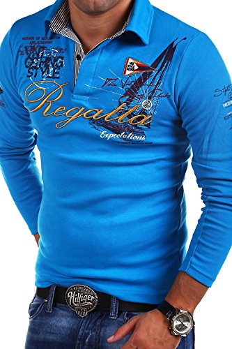 MT Styles Langarm Poloshirt Regatta T-Shirt R-0665 [Türkis, XXL] von MYTRENDS Styles