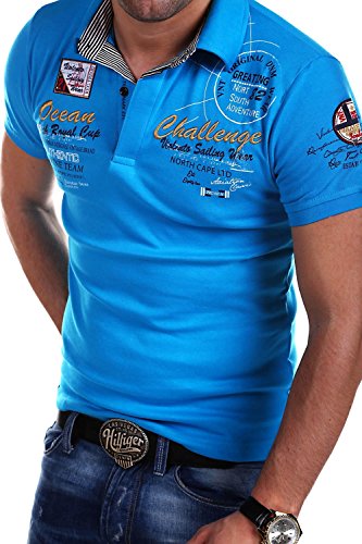 MT Styles Poloshirt Challenge T-Shirt R-2728 [Türkis, von MYTRENDS Styles