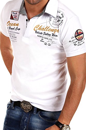 MT Styles Poloshirt Challenge T-Shirt R-2728 [Weiß, XL] von MYTRENDS Styles