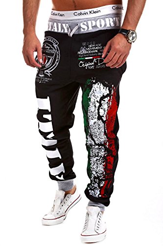 MT Styles Trainingshose Italy Sporthose R-521 [Schwarz, von MYTRENDS Styles