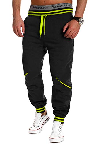 MT Styles Trainingshose Jogginghose MT-52 (Schwarz/Neon, M) von MYTRENDS Styles