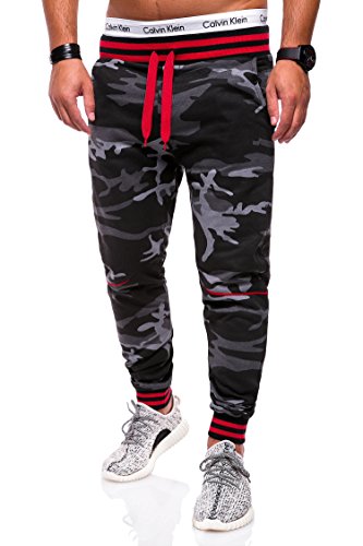 MT Styles Trainingshose Jogginghose MT-52 [Schwarz/Camouflage, von MYTRENDS Styles