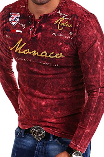 MT Styles Vintage Longsleeve VT-Monaco T-Shirt R-7295 [Rot, M] von MYTRENDS Styles