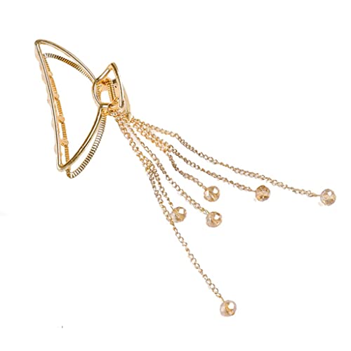 Haarspange Quaste Haarspange Haarschmuck Metall Haarhalter Mode Große Kopfbedeckung Haarspange Schmuckstücke Kieferklemme Klaue Haarspangen Haar Pferdeschwanz Frauen, Halbkreis von MYXJX