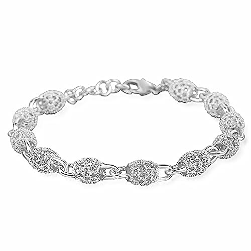 MYXJX Armband Armband mit hohlen geschnitzten Silberperlen, Freundschaftsarmband, Sterlingsilber, Schmuck, Geschenke for Schwestern, Freunde, Paare MYXJX Armband Armband mit hohlen geschnitzten Silberperlen, Freundschaftsarmband, Sterlingsilber, Schmuck, Geschenke for Schwestern, Freunde, Paare von MYXJX