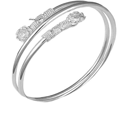 MYXJX Armband Damen Verstellbarer Blumen-Manschettenarmreif Mehrschichtige Silberarmbänder Sterling Silber Schmuck Geburtstag MYXJX Armband Damen Verstellbarer Blumen-Manschettenarmreif Mehrschichtige Silberarmbänder Sterling Silber Schmuck Geburtstag von MYXJX