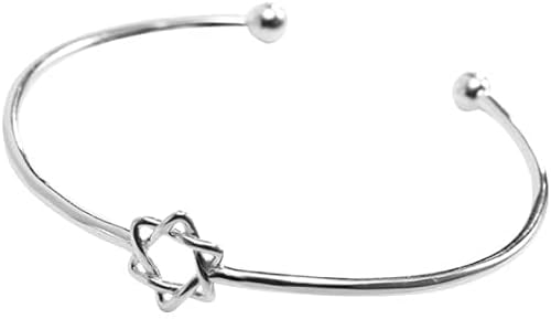 MYXJX Armband Frauen Einstellbare Offene Stern Von David Armreif Exquisite Damen Armband Mode Sterling Silber von MYXJX