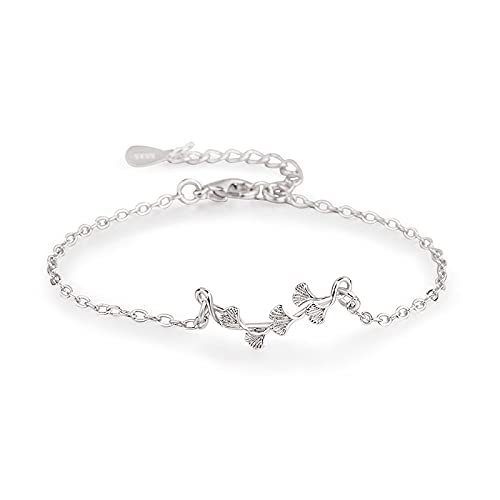 MYXJX Armband Modisches, Elegantes Ginkgo-Biloba-Armband for Damen aus Sterlingsilber, Schmuck for Schwestern, Freunde und Paare MYXJX Armband Modisches, Elegantes Ginkgo-Biloba-Armband for Damen aus Sterlingsilber, Schmuck for Schwestern, Freunde und Paare von MYXJX
