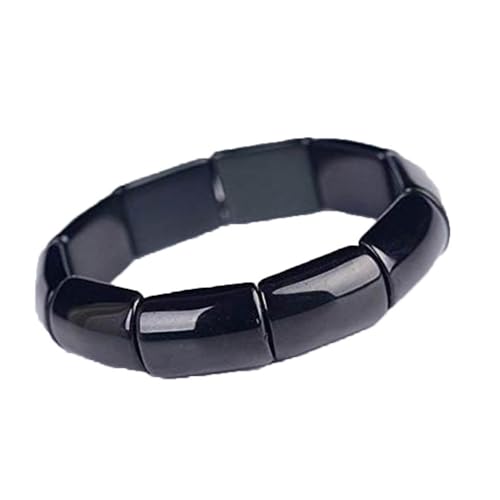 Perlenarmbänder, Natürliche Regenbogen Lila Grüne Augen Schwarz Obsidian Stein Armbänder for Frauen Handgelenk Armband Energie Stein Hand Reihe Mode Schmuck von MYXJX