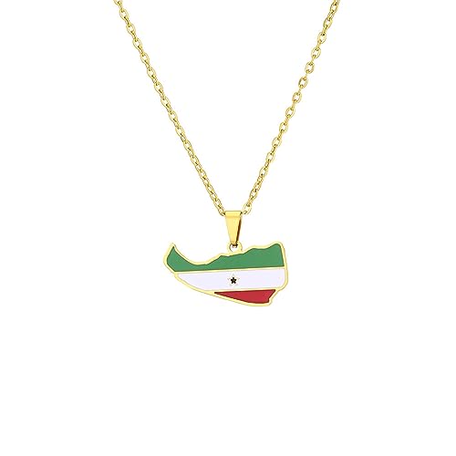 MYYCYCV Halskette Anhänger Europäischer und amerikanischer Schmuck, tropfendes Retro-Öl, Ethno-Stil, Somaliland-Halsketten, Accessoires für Männer und Frauen Geschenk von MYYCYCV